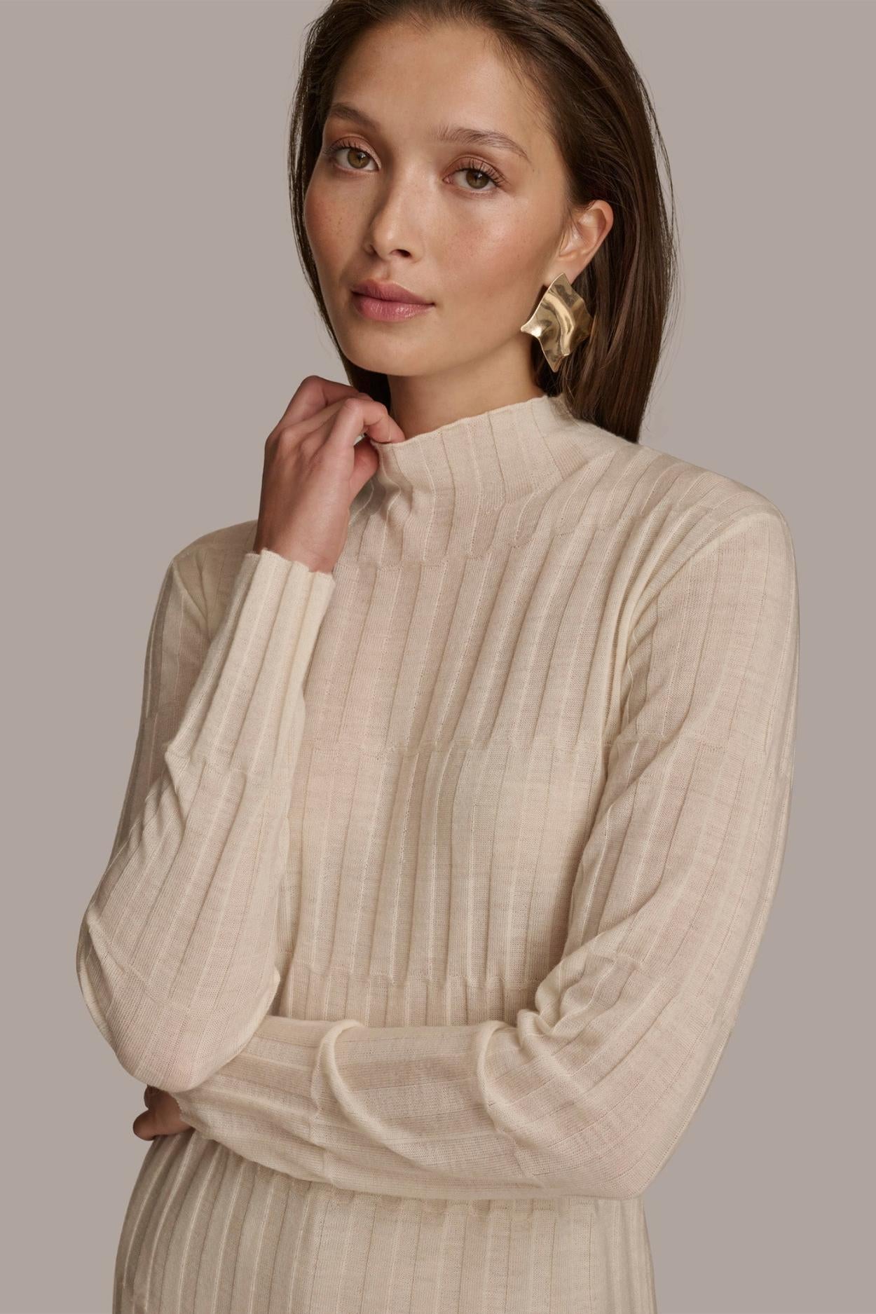 Donna Karan Sweaters And Tops | Women MERINO WOOL SWEATER Ivory