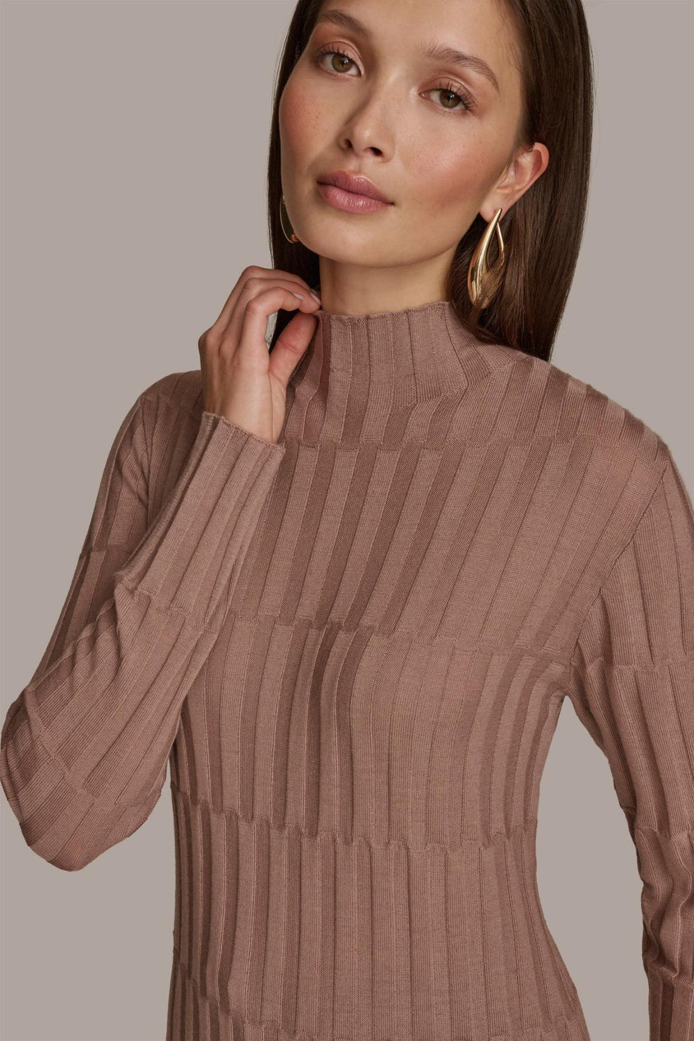 Donna Karan Sweaters And Tops | Women MERINO WOOL SWEATER Mink