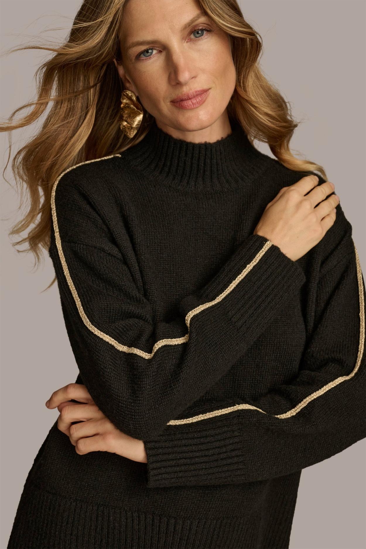 Donna Karan Sweaters And Tops | Women MOCK NECK SWEATER Black