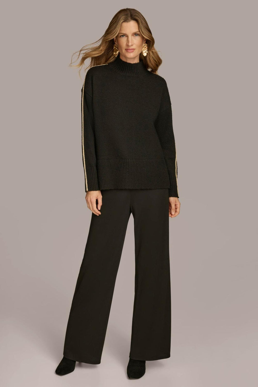 Donna Karan Sweaters And Tops | Women MOCK NECK SWEATER Black