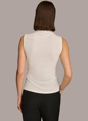 Donna Karan Sweaters And Tops | Women MOCK NECK TOP Cream