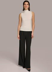 Donna Karan Sweaters And Tops | Women MOCK NECK TOP Cream