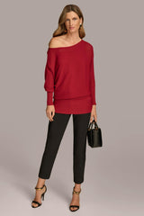 Donna Karan Sweaters And Tops | Women OVERSIZED SWEATER Metropolitan Red