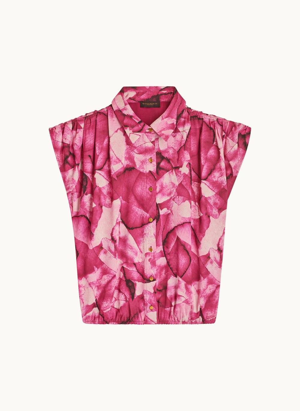 Donna Karan Sweaters And Tops | Women PRINT CINCHED SHOULDER BLOUSE Cactus Flower