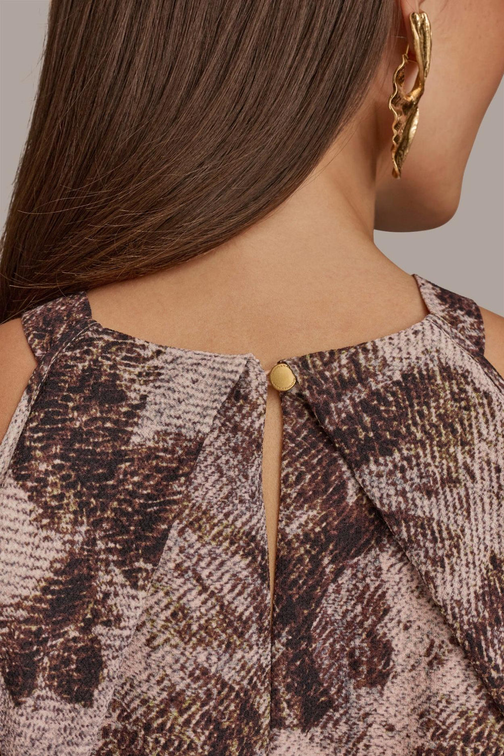 Donna Karan Sweaters And Tops | Women PRINTED COLD SHOULDER TOP Black/multi