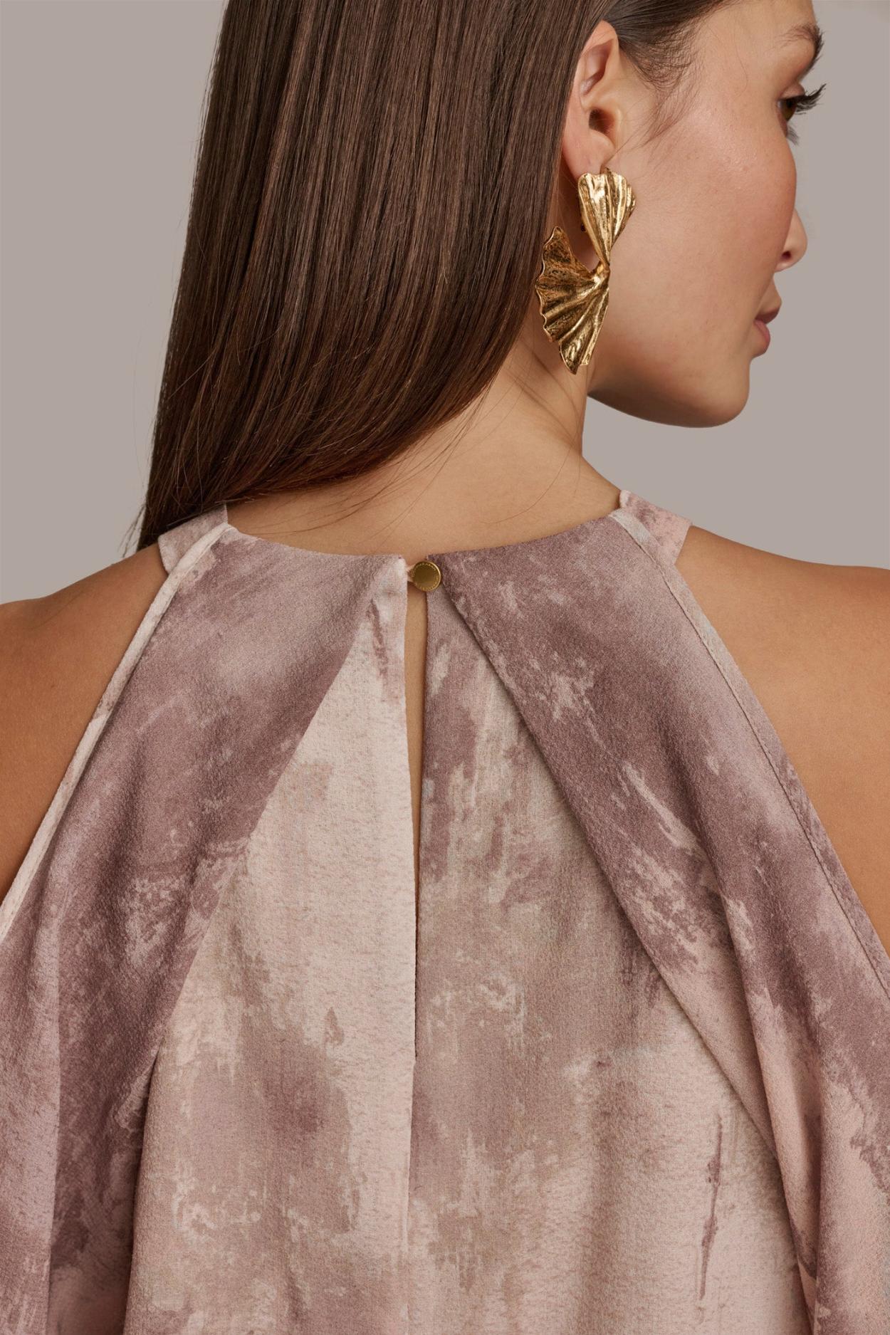 Donna Karan Sweaters And Tops | Women PRINTED COLD SHOULDER TOP Mink Multi