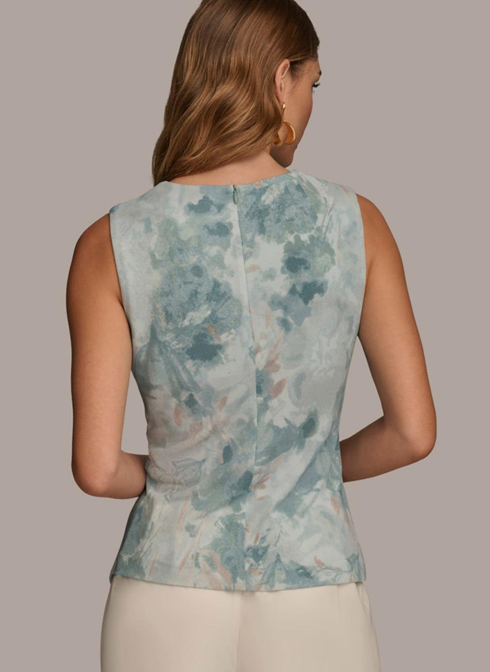 Donna Karan Sweaters And Tops | Women SIDE DRAPE GATHERED WITH HARDWARE TOP Frost Combo