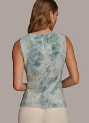 Donna Karan Sweaters And Tops | Women SIDE DRAPE GATHERED WITH HARDWARE TOP Frost Combo