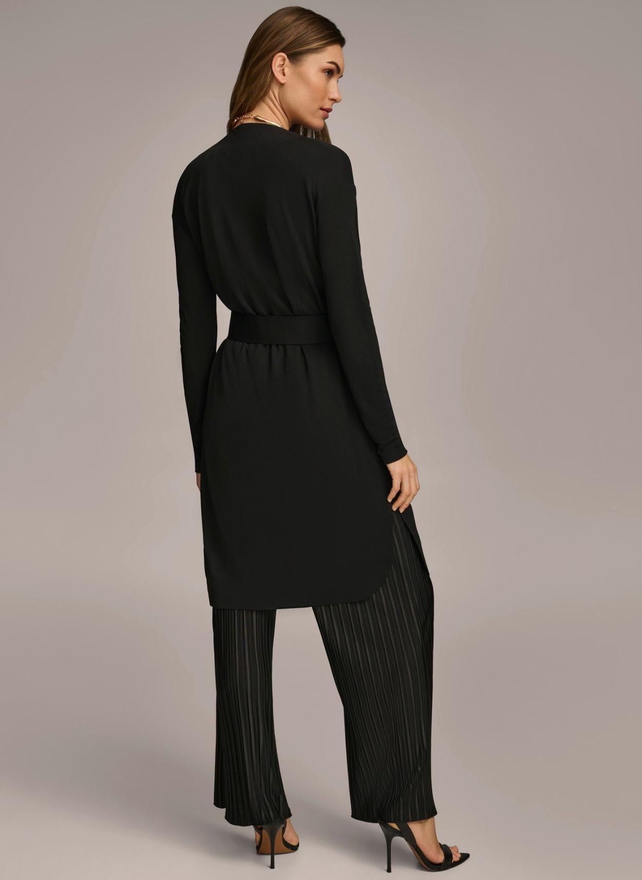 Donna Karan Sweaters And Tops | Women TIE WAIST CARDIGAN Black