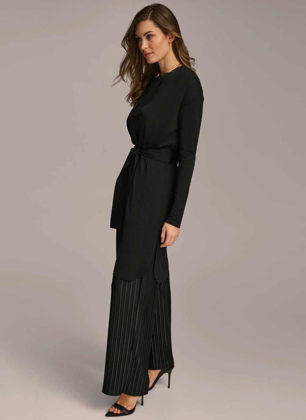 Donna Karan Sweaters And Tops | Women TIE WAIST CARDIGAN Black