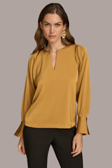 Donna Karan Sweaters And Tops | Women TOP WITH CHAIN HARDWARE Antique Gold