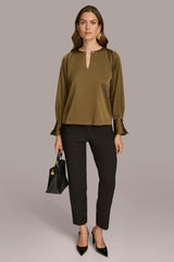 Donna Karan Sweaters And Tops | Women TOP WITH CHAIN HARDWARE Beech