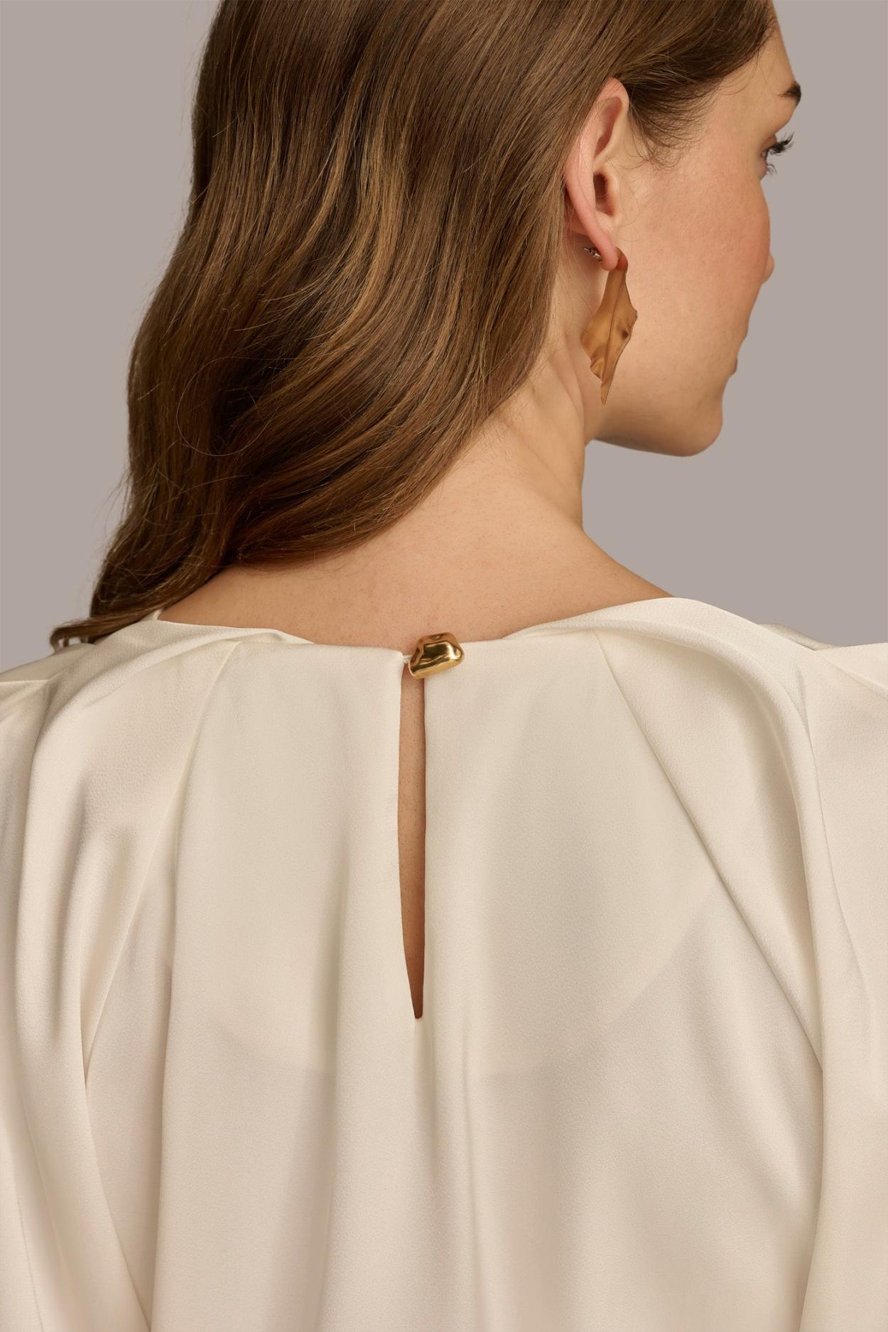 Donna Karan Sweaters And Tops | Women TOP WITH CHAIN HARDWARE Ivory