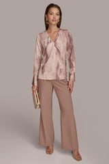 Donna Karan Sweaters And Tops | Women TWIST NECK BLOUSE Mink Multi