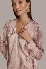 Donna Karan Sweaters And Tops | Women TWIST NECK BLOUSE Mink Multi