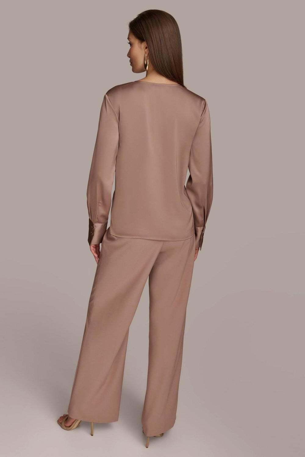 Donna Karan Sweaters And Tops | Women TWIST NECK BLOUSE Mink