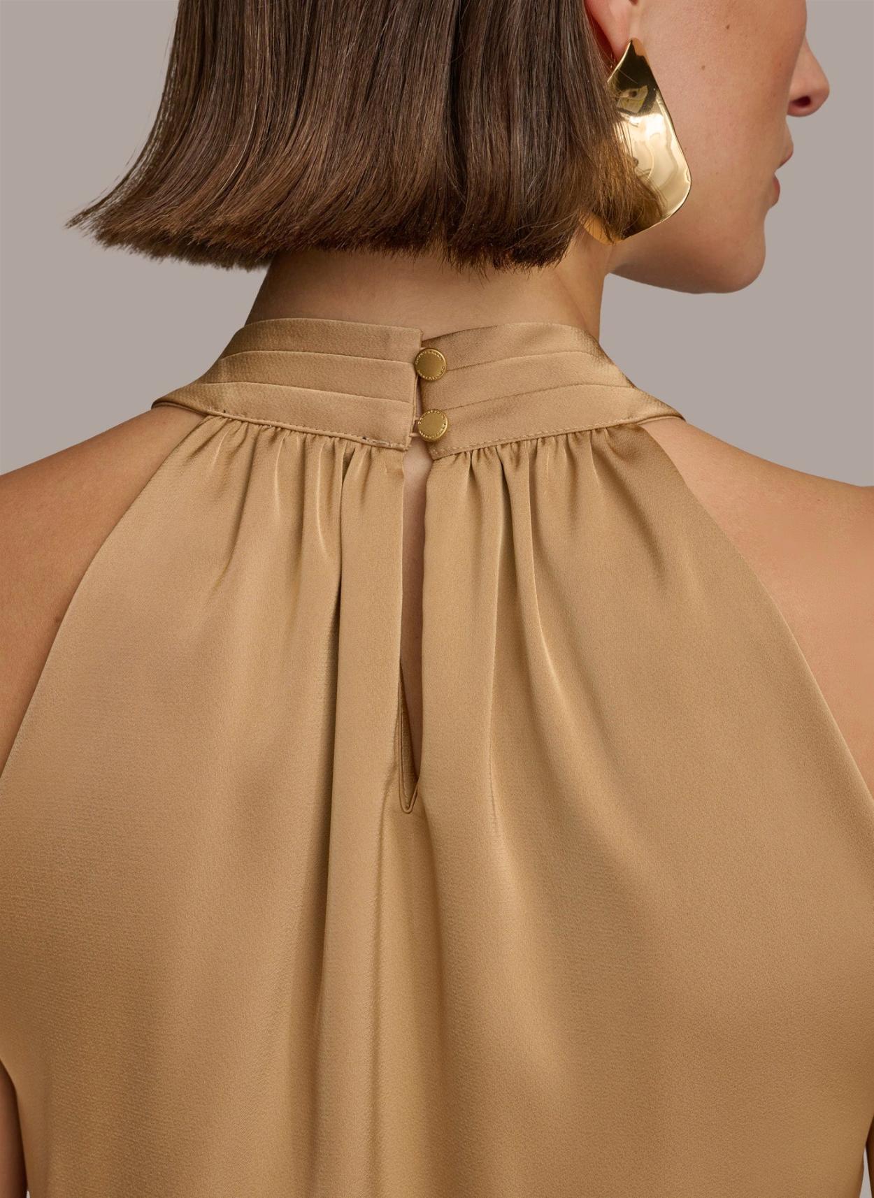 Donna Karan Sweaters And Tops | Women TWIST NECK HALTER TOP Fawn