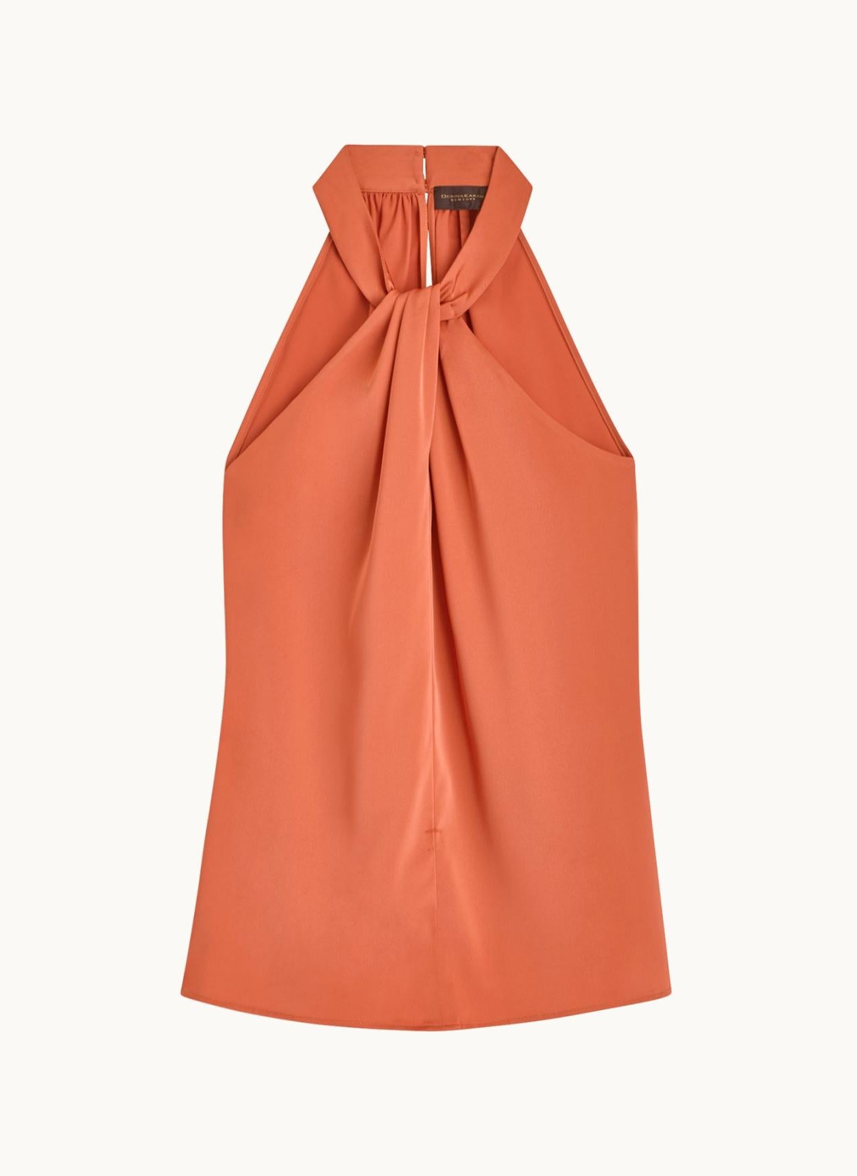 Donna Karan Sweaters And Tops | Women TWIST NECK HALTER TOP Terracotta
