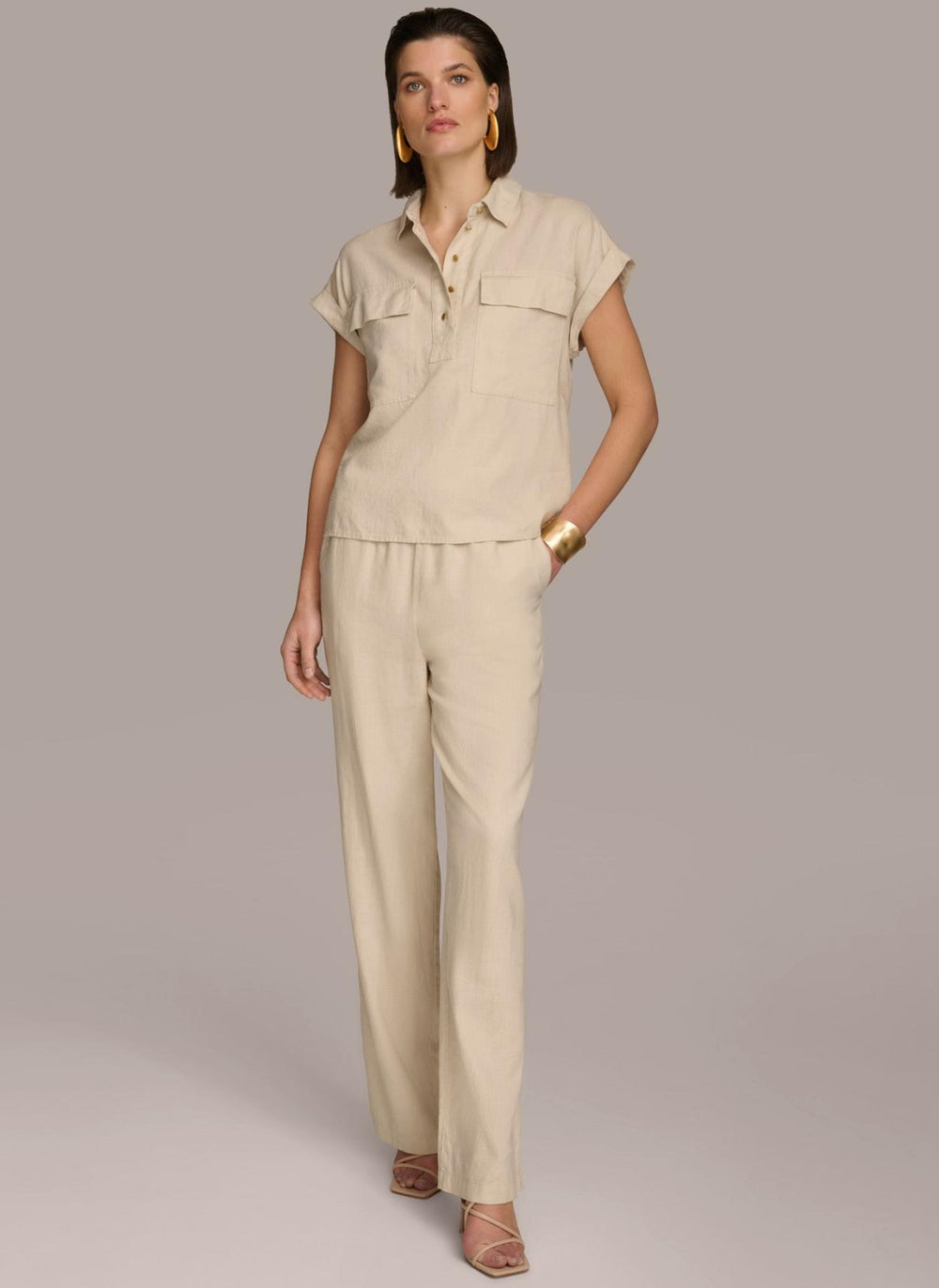 Donna Karan Sweaters And Tops | Women UTILITY TOP Sand