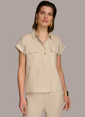 Donna Karan Sweaters And Tops | Women UTILITY TOP Sand