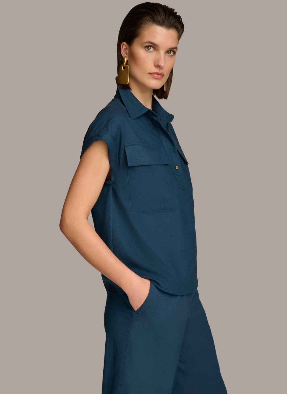 Donna Karan Sweaters And Tops | Women UTILITY TOP Tide
