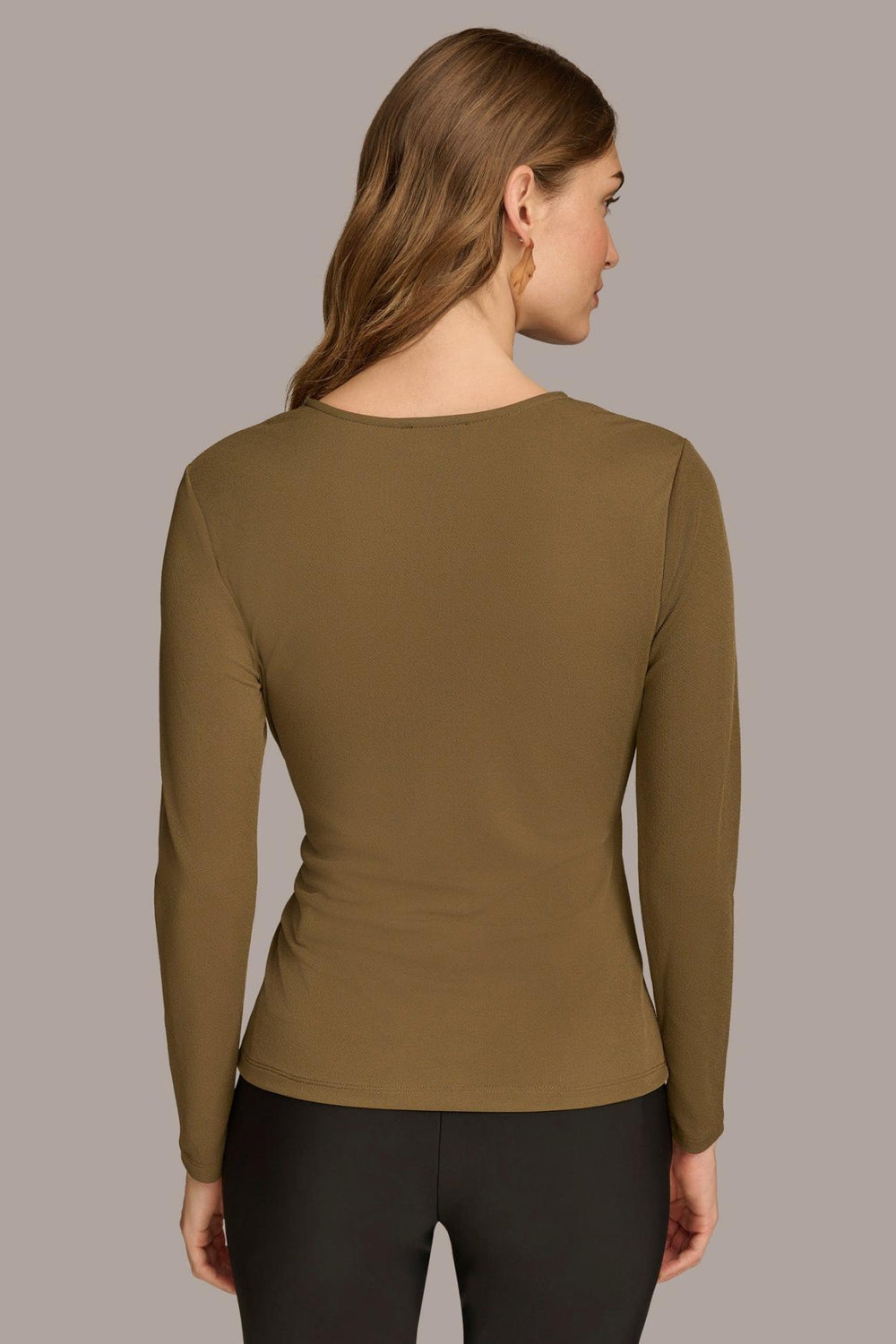 Donna Karan Sweaters And Tops | Women V NECK TOP WITH HARDWARE Beech