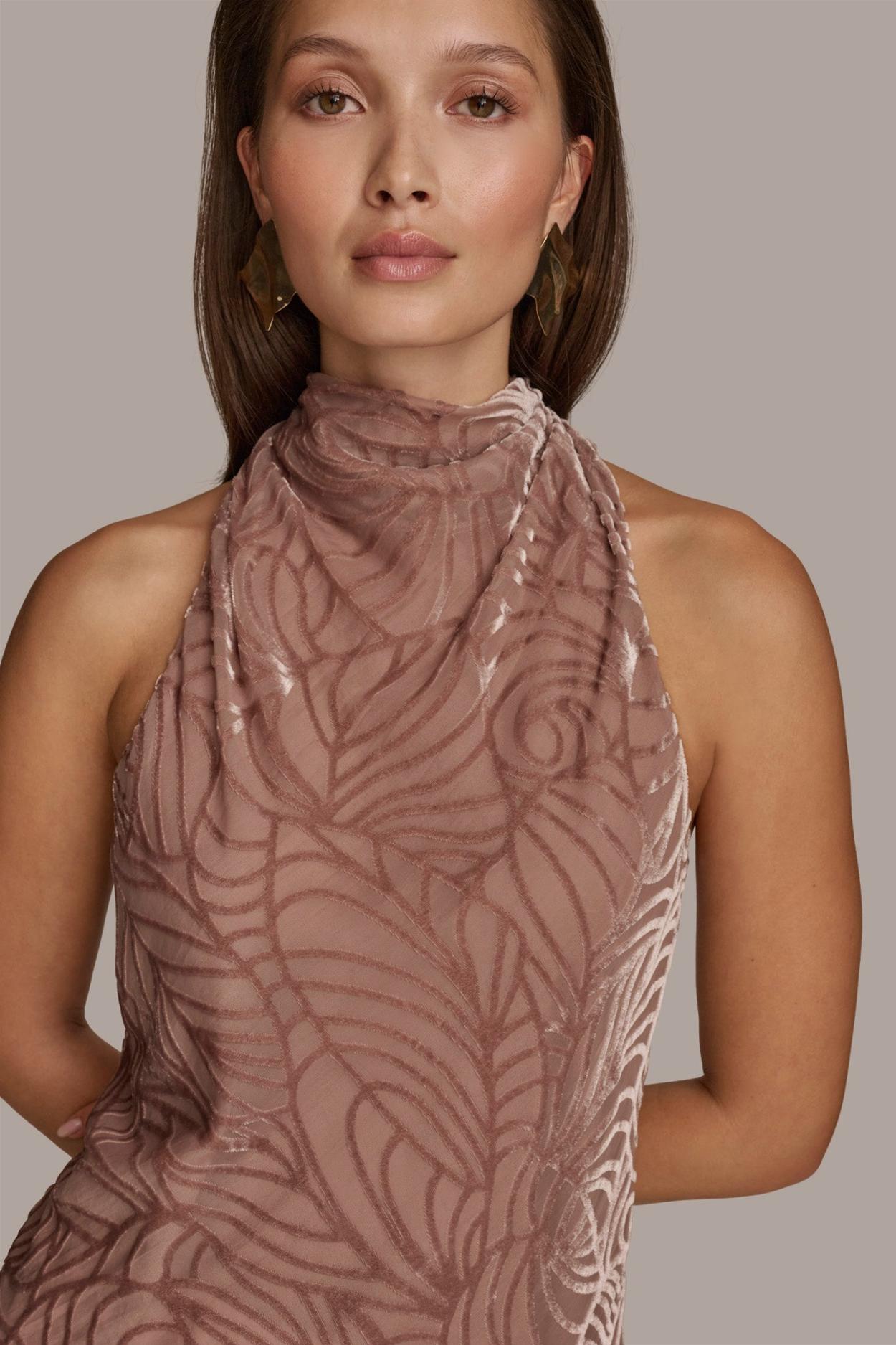 Donna Karan Sweaters And Tops | Women VELVET BURNOUT TOP Mink